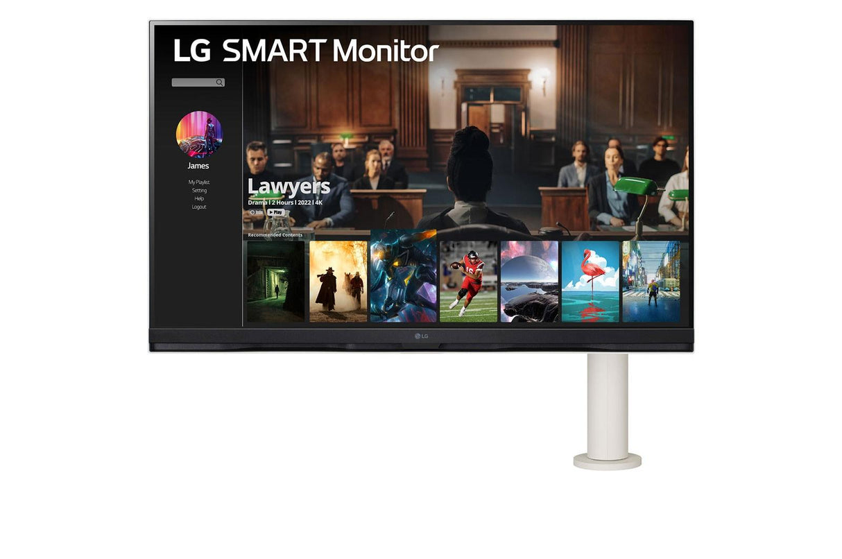 LG 32SQ780S-W 32 3840 x 2160 (4K) HDMI USB-C 65Hz Forlæng Træk tilbage Dockingskærm LG Electronics
