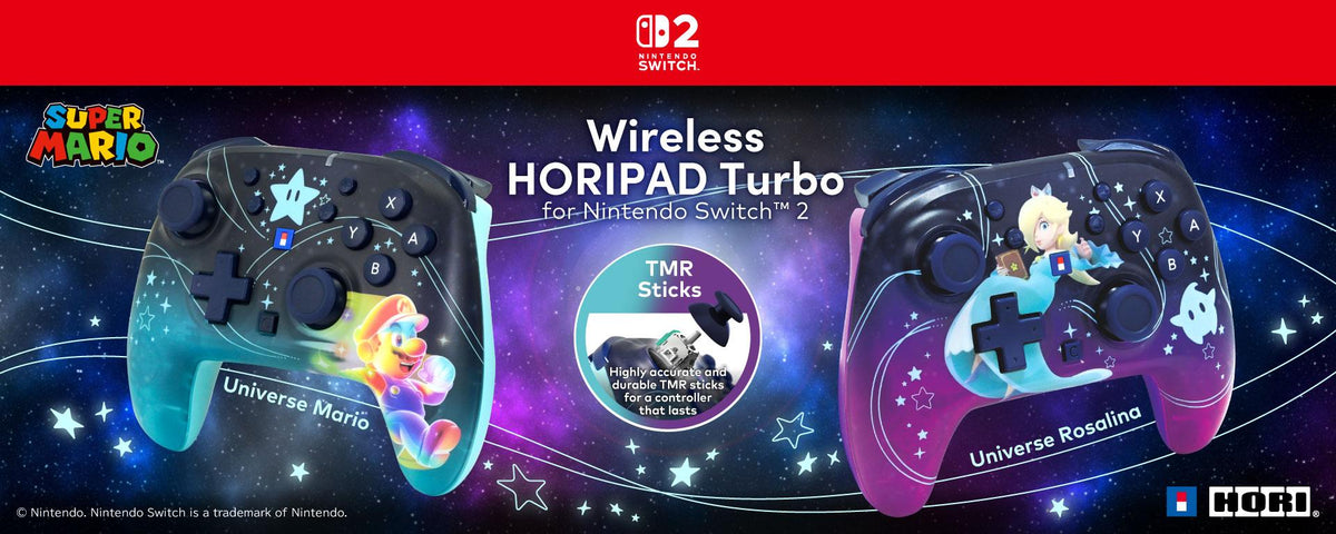 HORI - Wireless Horipad Turbo (Universe Mario) - Nintendo Switch 2 - Blue HORI