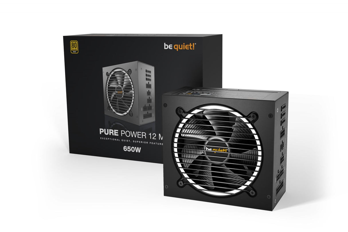 be quiet! Pure Power 12M 650W, PC power supply (black, 3x PCIe, cable management, 650 watts) Be quiet