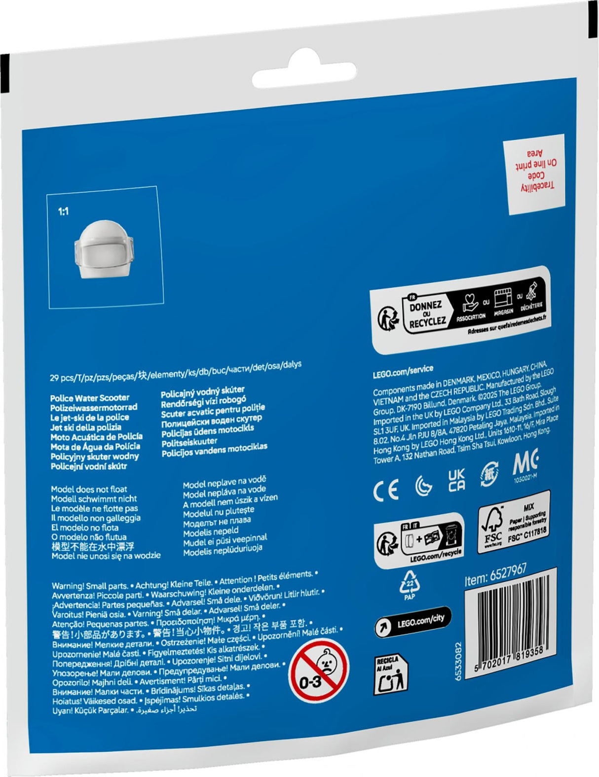 LEGO 30693 City Police Jet Ski LEGO