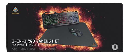 3-i-1 gaming kit, Rainbow LED-baggrundsbelysning, sort deltaco_gaming