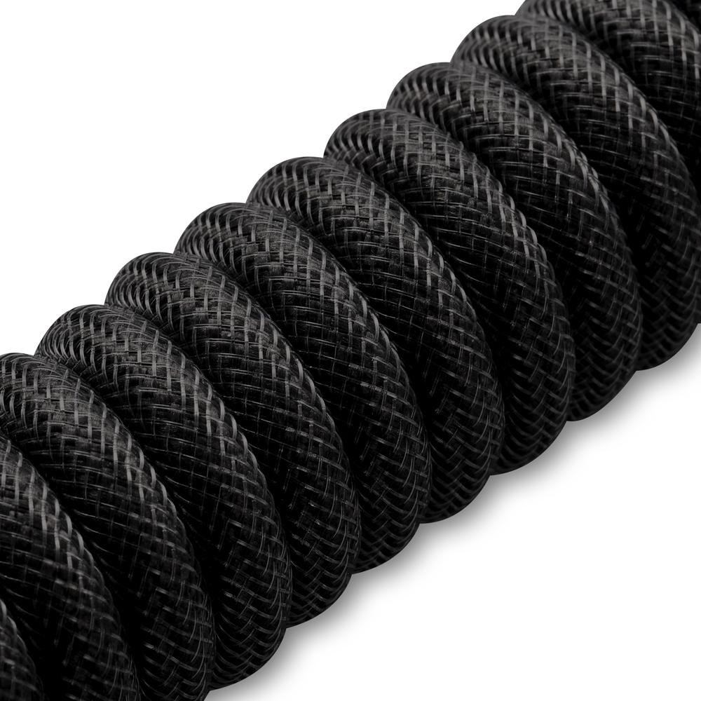 Sharkoon SKILLER SGK50 Black 1.85m USB-C to USB-A Braided Coiled Aviator Keyboard Cable Sharkoon