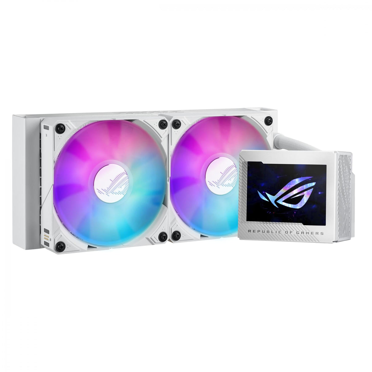 ASUS ROG RYUJIN III 240 ARGB WHITE Ed. AiO Liquid Cooler w. 3.5" LCD, 2x120mm ROG ARGB Magnetic Daisy-chainable Fans 2200 RPM PWM ASUS