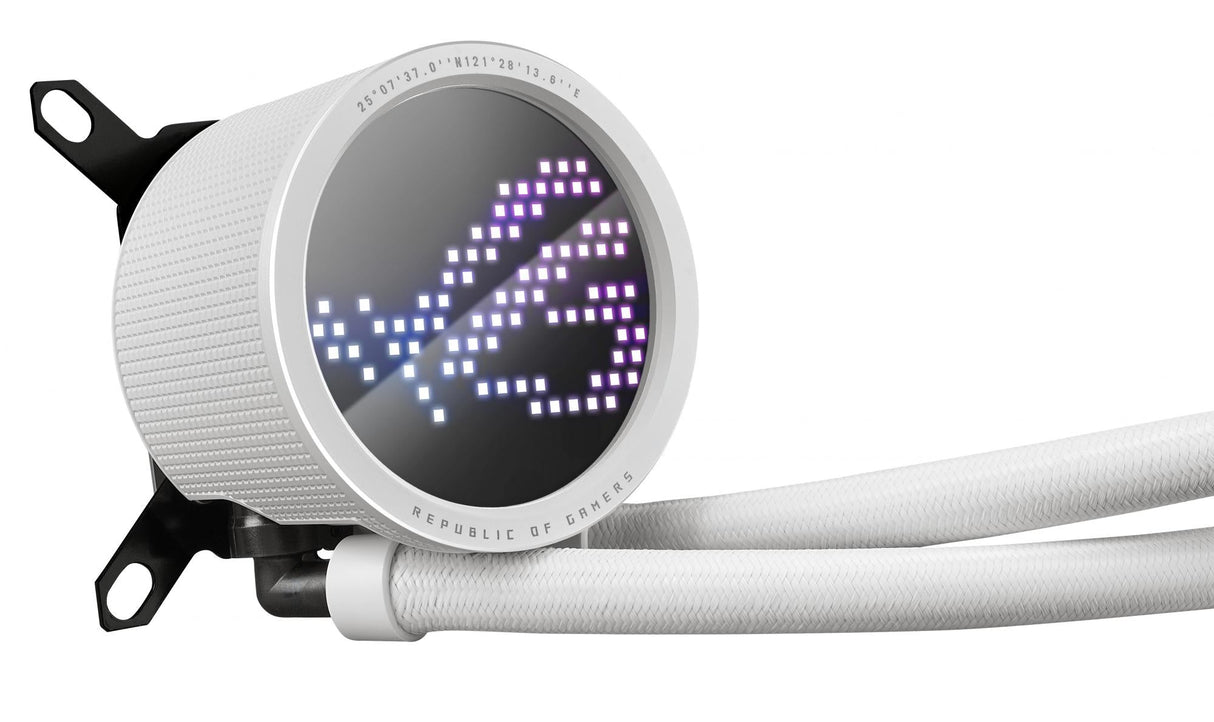 ASUS ROG RYUO III 240 ARGB WHITE Ed 240mm All-In-One CPU Liquid Cooler with Anime Matrix LED Display ASUS