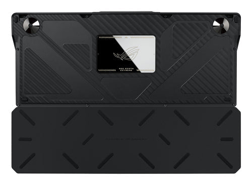 ASUS ROG Azoth Extreme – indvendig opbygning eller underside; tastaturlayout illustrativt
