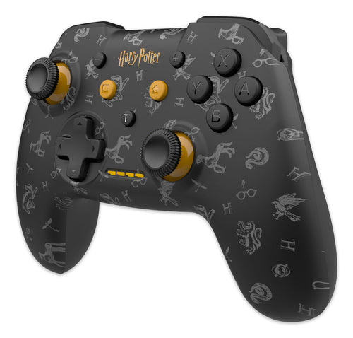 Freaks and Geeks Harry Potter trådløs controller Switch Sort – Controller skråt forfra