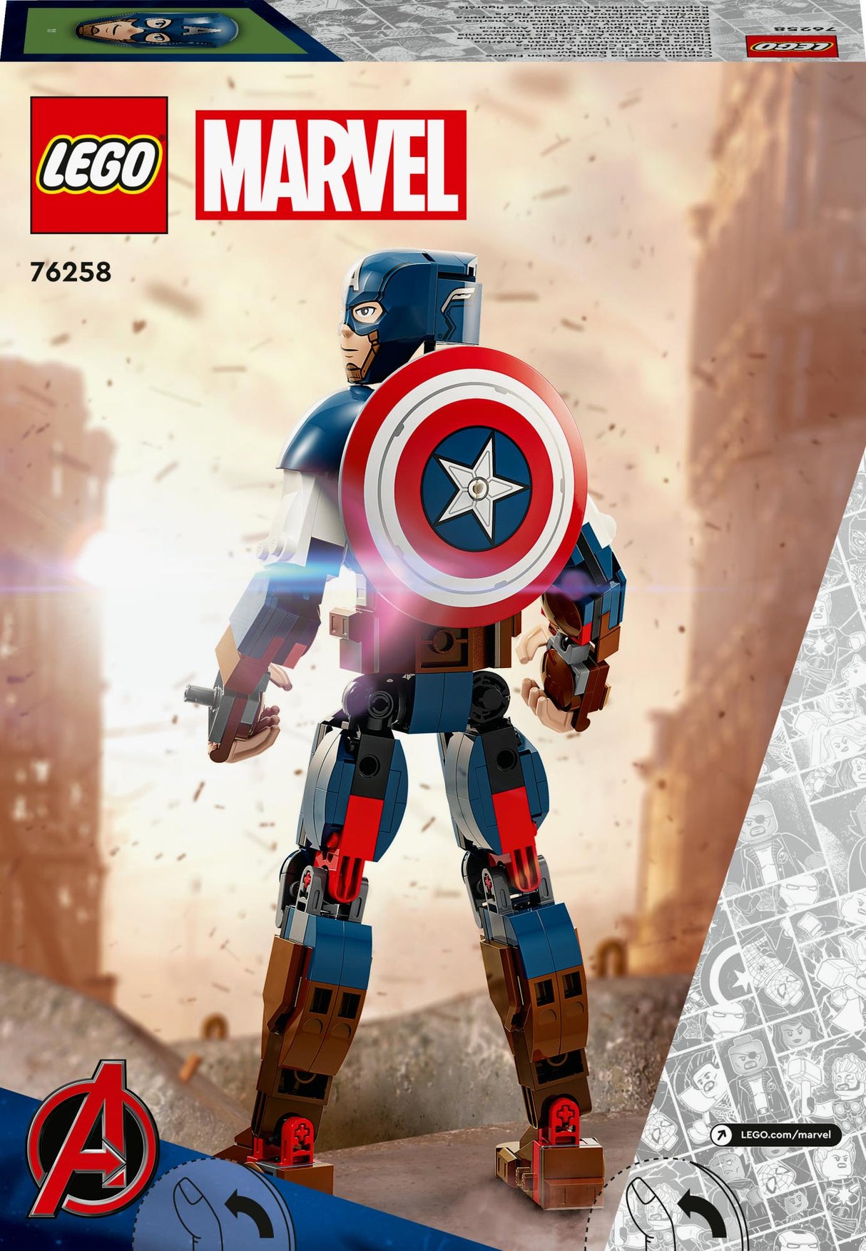 LEGO 76258 Marvel Super Heroes Captain America Buildable Figure Construction Toy LEGO