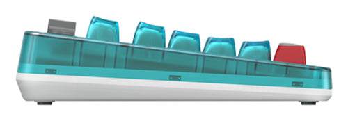 8BitDo Retro 87 Mechanical Keyboard Clear Blue – Tastatur set fra venstre side