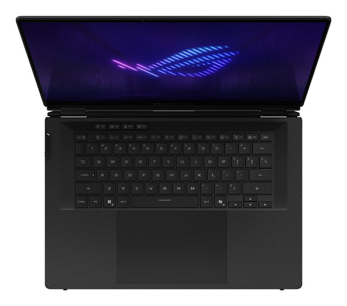 ASUS ROG Zephyrus Duo GX651AX-SR004W – tastatur og arbejdsflade set ovenfra; layout på billedet er illustrativt