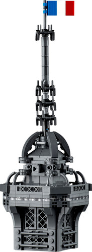 LEGO Icons 10307 – Eiffeltårnet – toppen med sendetårn og fransk flag