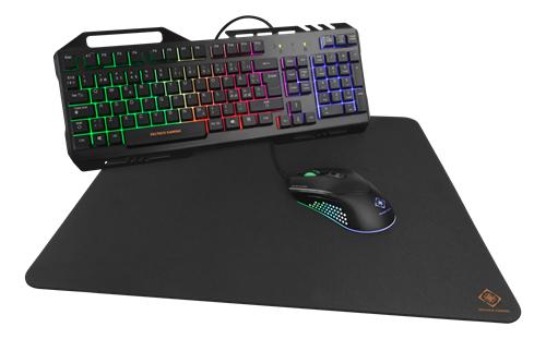 3-i-1 gaming kit, Rainbow LED-baggrundsbelysning, sort deltaco_gaming