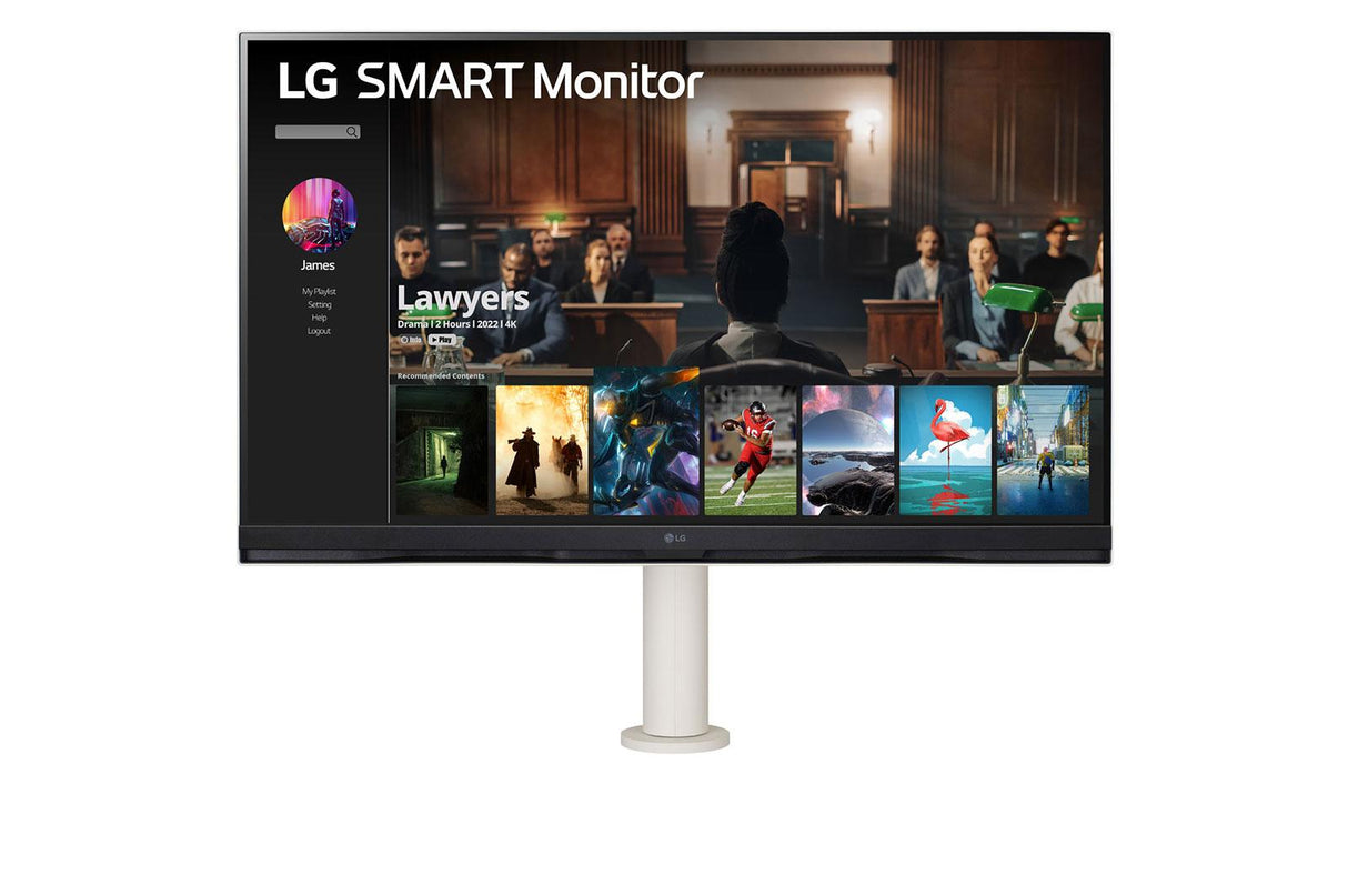 LG 32SQ780S-W 32 3840 x 2160 (4K) HDMI USB-C 65Hz Forlæng Træk tilbage Dockingskærm LG Electronics