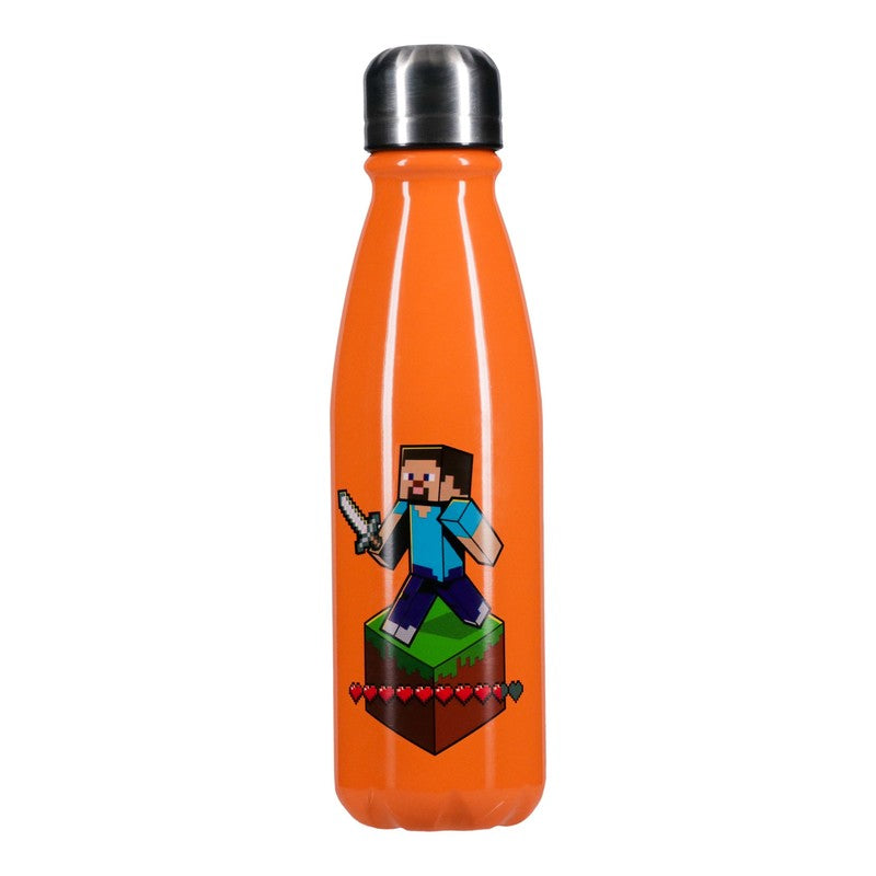 Minecraft Aluminium-Trinkflasche 600 ml – Orange