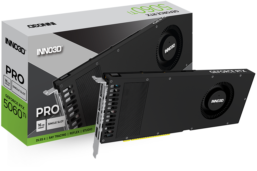 INNO3D GeForce RTX 5060 Ti PRO Single Slot – 16 GB GDDR7