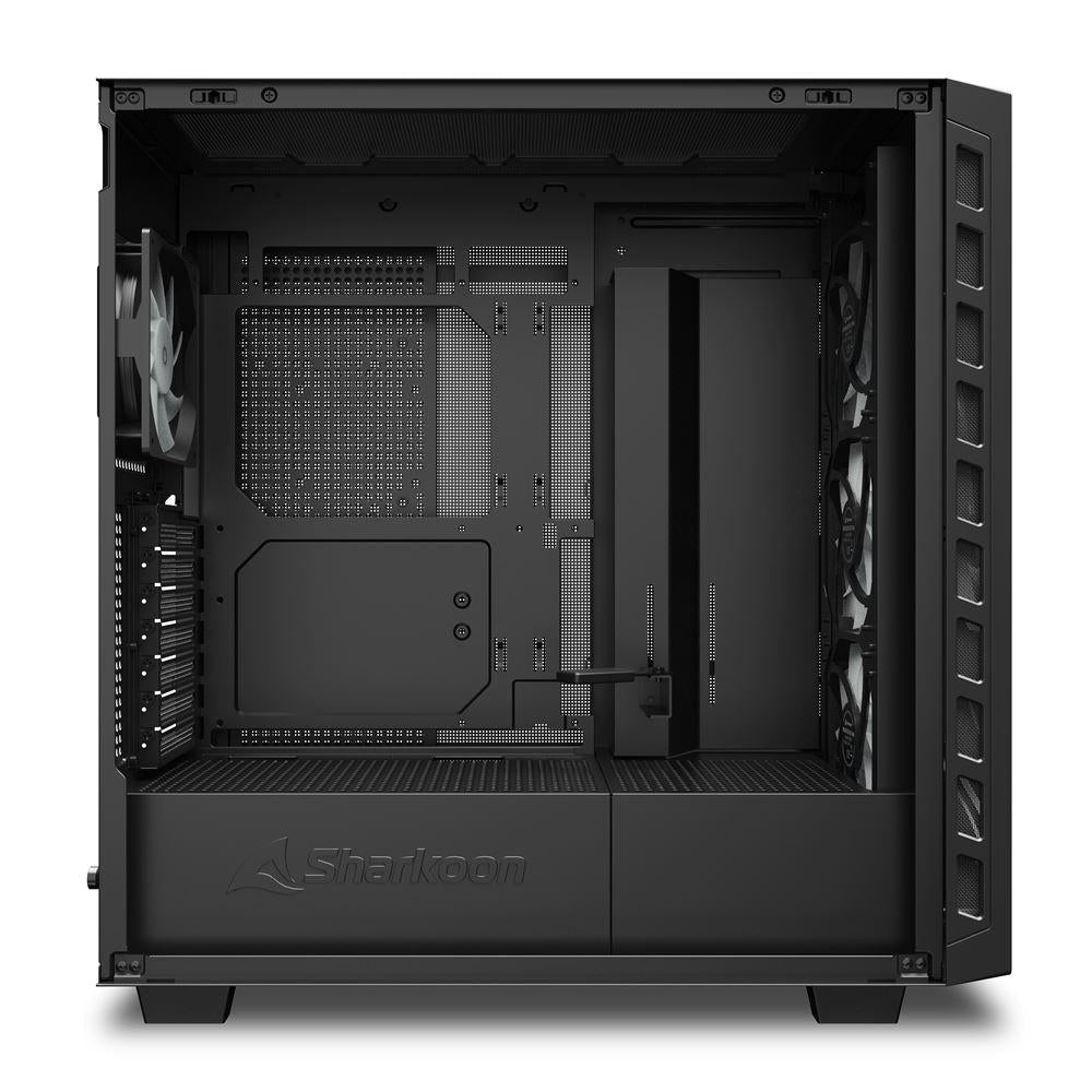 Sharkoon Rebel C80M RGB Black Mesh Airflow 4x 120mm ARGB PWM Fans USB-C Dual 360mm Radiator ATX Gaming PC Case Sharkoon