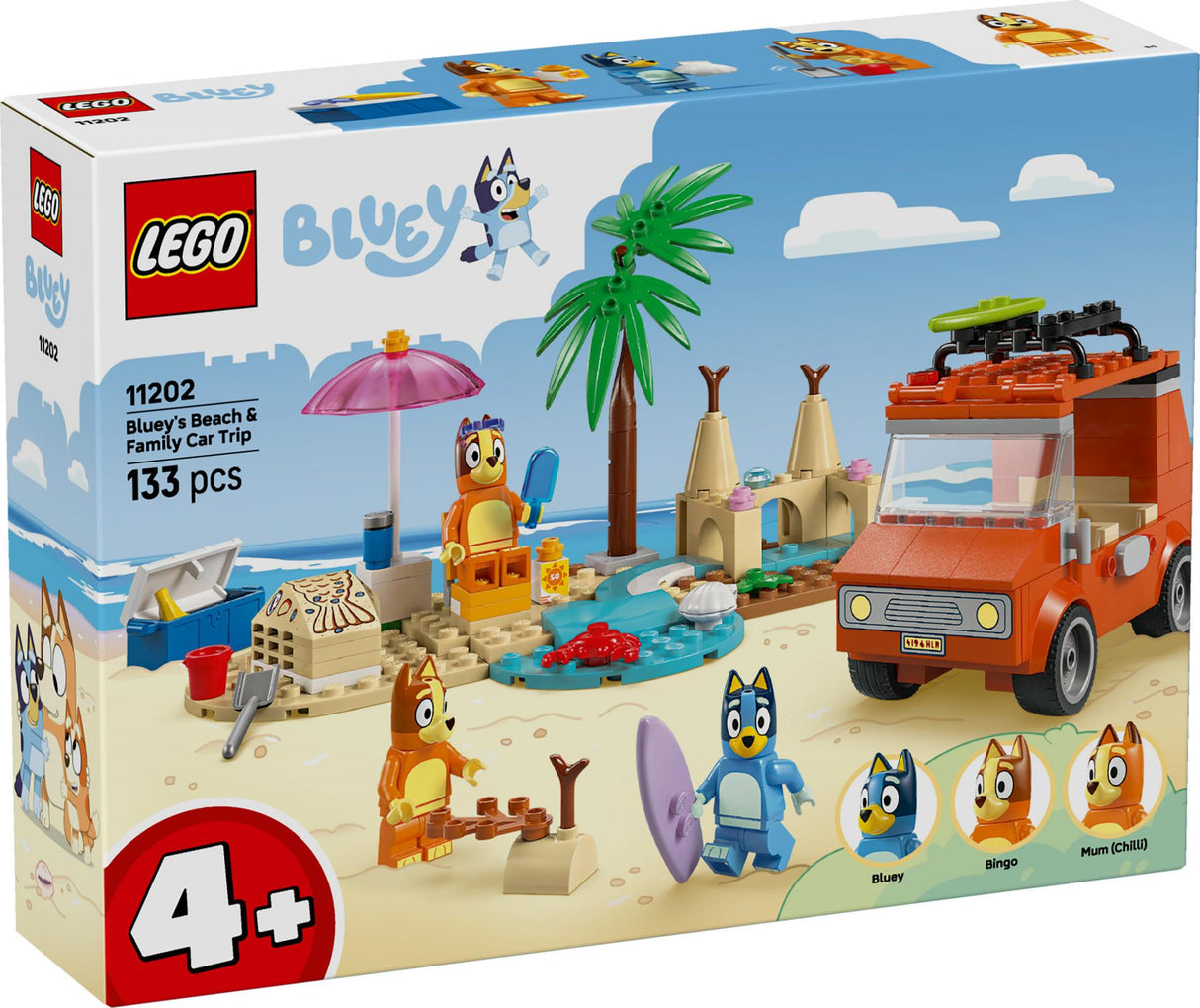 LEGO - Bluey - Bluey's Beach & Family Car Trip (11202) LEGO