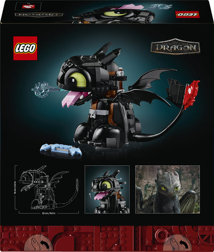 LEGO Icons 10375 – Sådan træner du din drage: Tandløs – æskens bagside