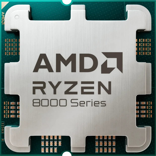 AMD Ryzen 7 8700G trayprocessor til AM5 set ovenfra