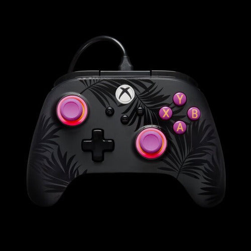 PowerA Advantage Plus kablet controller – Moonlit Palms – Xbox/PC – skråt fra siden