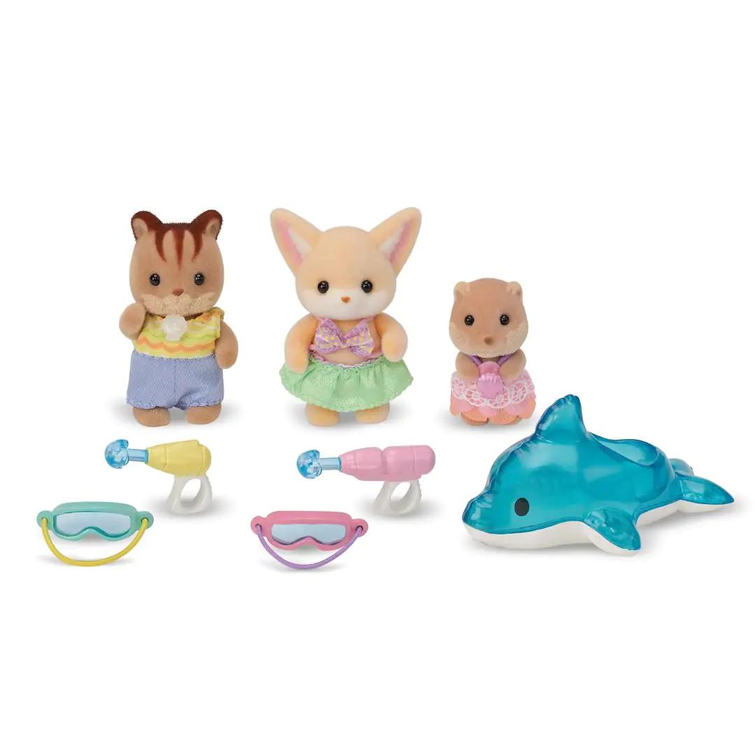 Sylvanian Families Pool Fun – tre børnehavefigurer med tilbehør – produktbillede 3