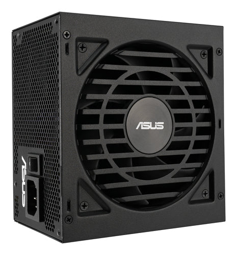 ASUS 750W-ATS Gold set fra blæsersiden i vinkel