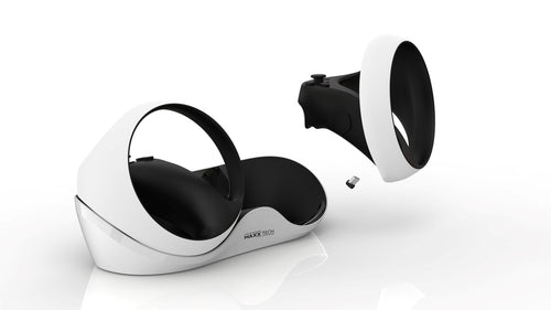 Maxx Tech – opladningsstander til PlayStation VR2 – produkt med VR-udstyr vist som eksempel