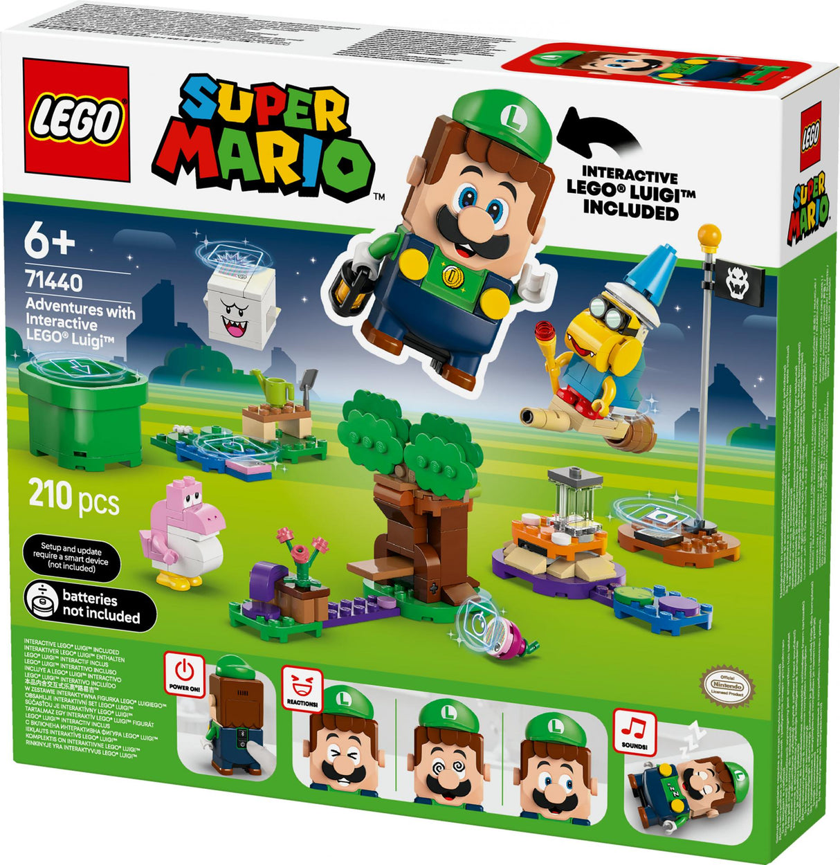 LEGO 71440 Super Mario Adventures with Interactive LEGO Luigi, Construction Toy LEGO