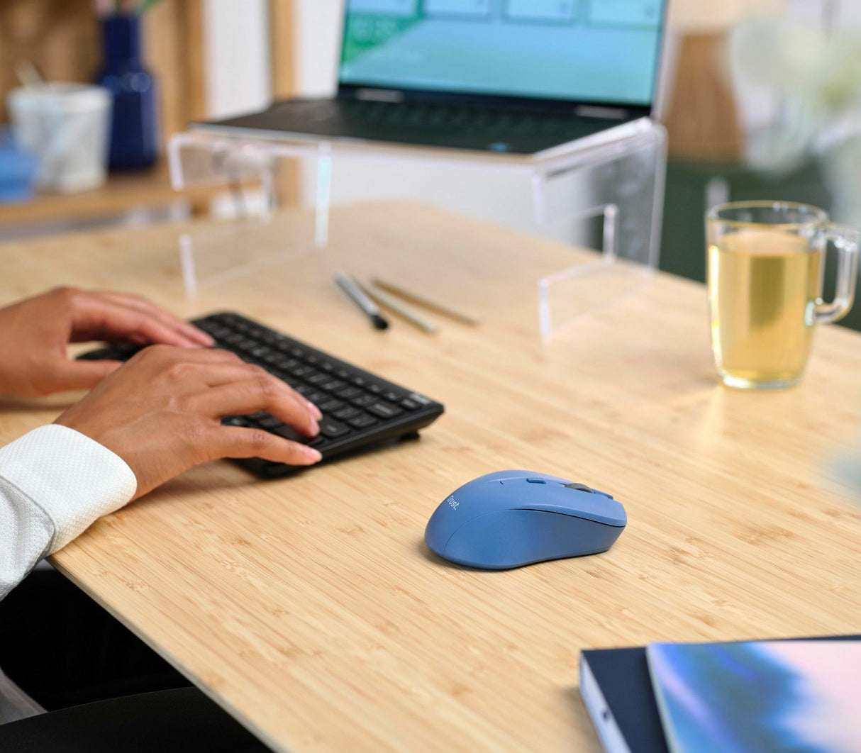 TRUST MYDO SILENT TRÅDLØS MUS - BLÅ