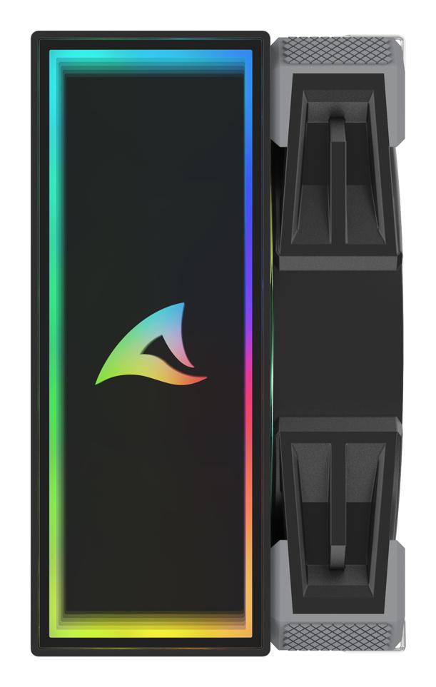 Sharkoon A50 RGB Black 230W TDP 5-Heatpipe 120mm PWM FDB ARGB CPU Air Cooler Sharkoon