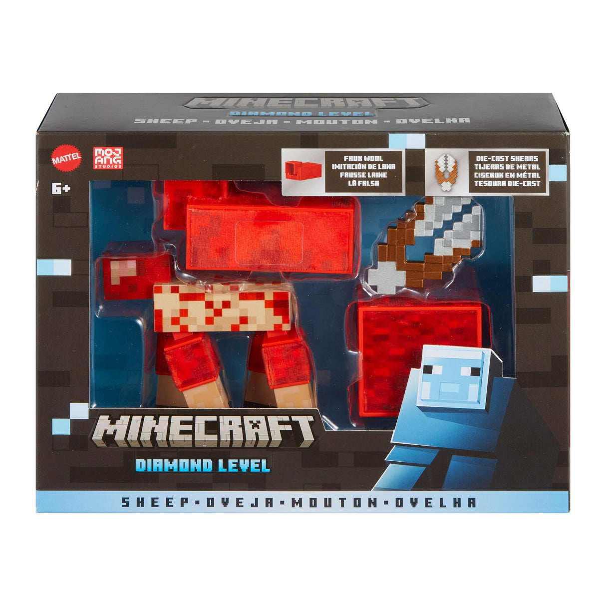 Minecraft - Diamond Level Sheep Action Figure & 3 Accessories (JCV22) Minecraft
