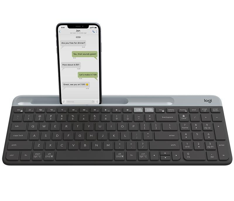 Logitech - K580 Slim Multi-Device Wireless Keyboard GRAPHITE NORDIC Logitech