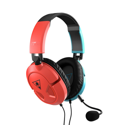 Turtle Beach Recon 50 – Kablet headset – Rød/blå – headset set fra modsatte side
