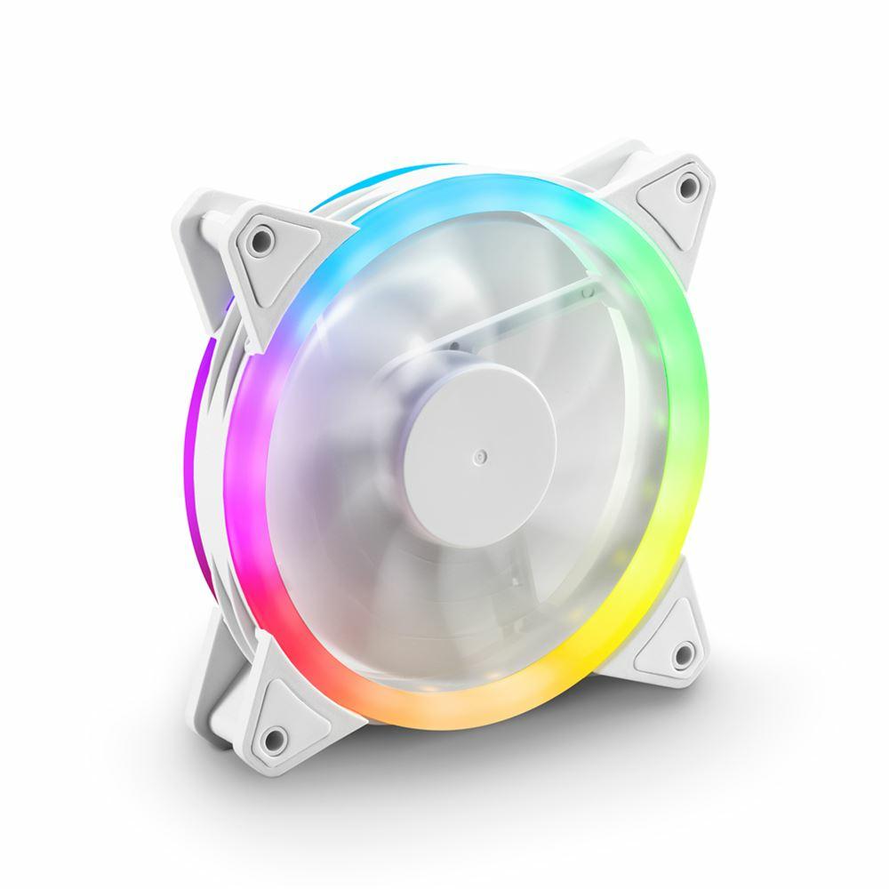 Sharkoon SHARK Blades PWM RGB White 120mm 1400RPM 94.8m3/h FDB 20x ARGB LED PC Case Fan Sharkoon