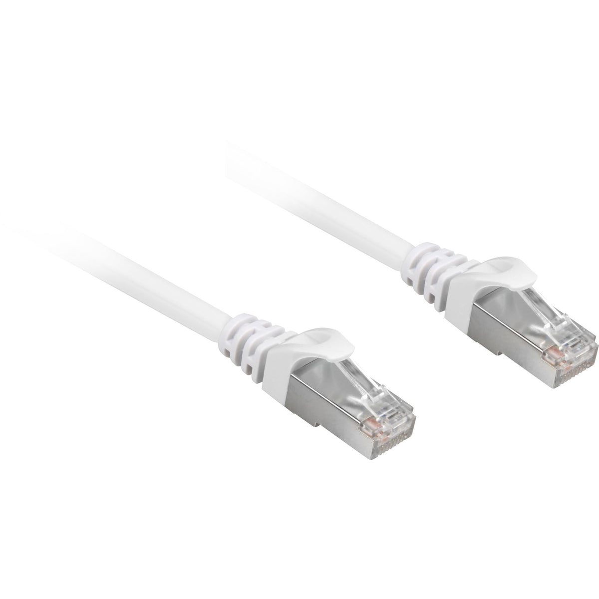 Hvidt Sharkoon Cat.6a S/FTP patchkabel med RJ45-hanstik