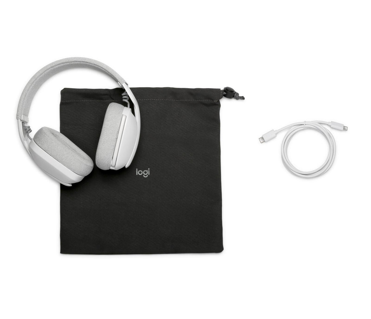 Logitech - Zone Vibe 100 Lightweight Wireless Over Ear Headphones - Noise Canceling Microphone - OFF WHITE