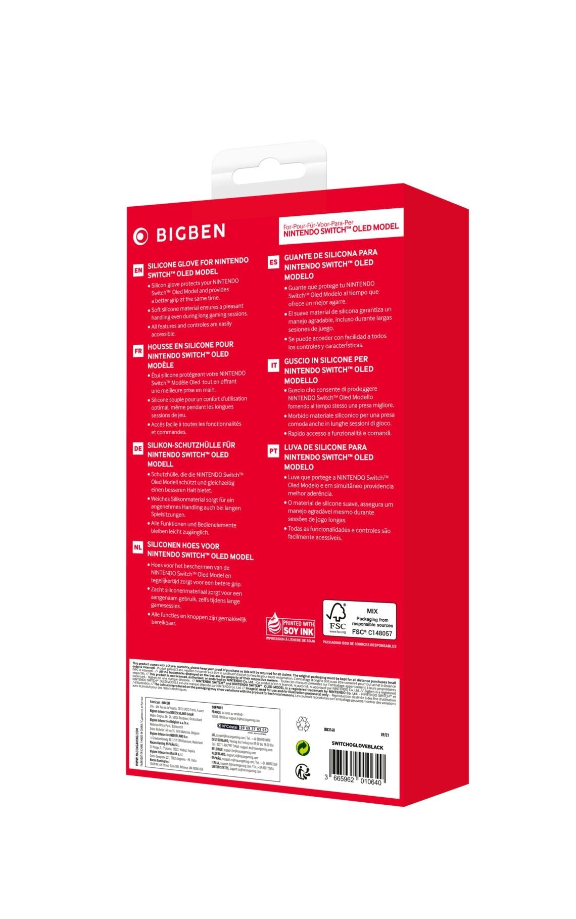 Big Ben Nintendo Switch Oled Black Silicon Glove /Nintendo Switch Nacon