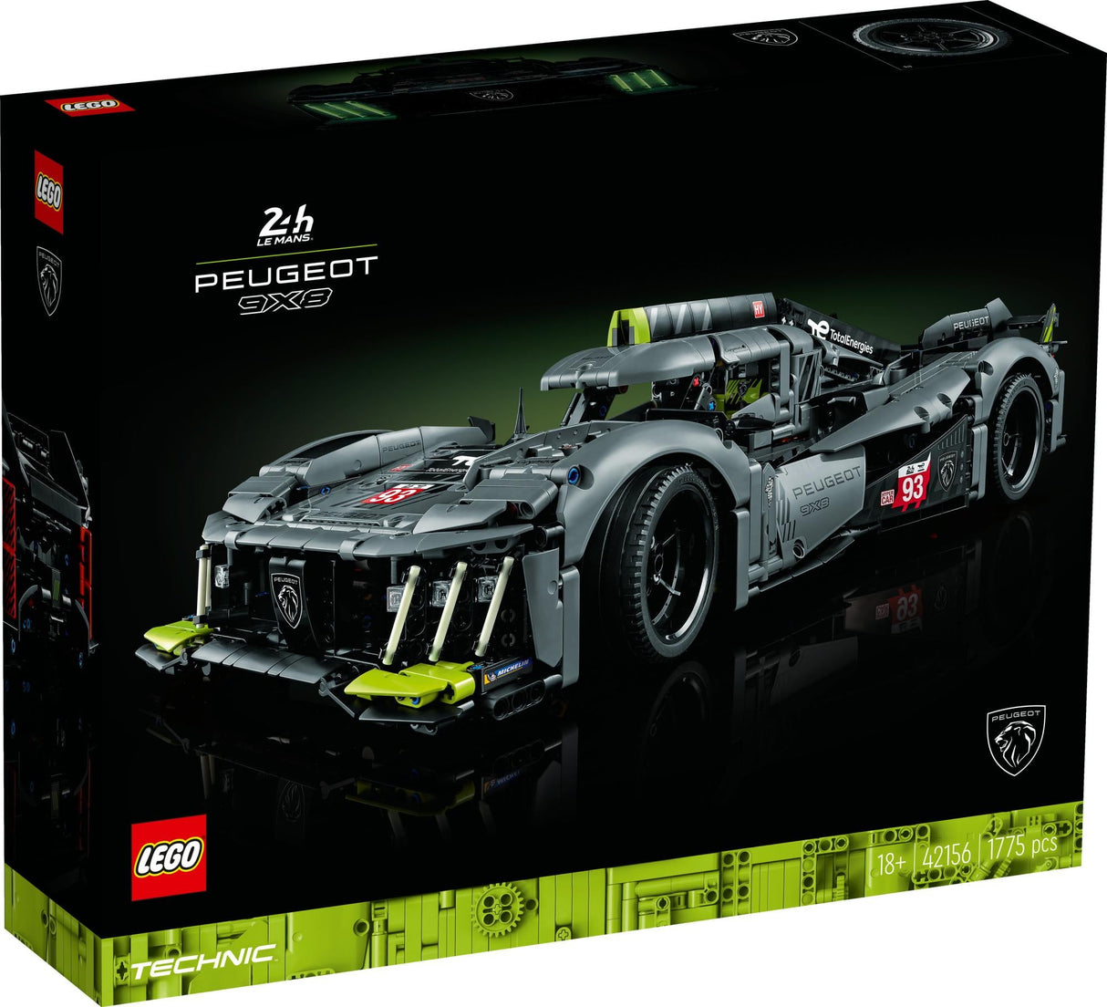 LEGO Technic - PEUGEOT 9X8 24H Le Mans Hybrid Hypercar (42156) LEGO