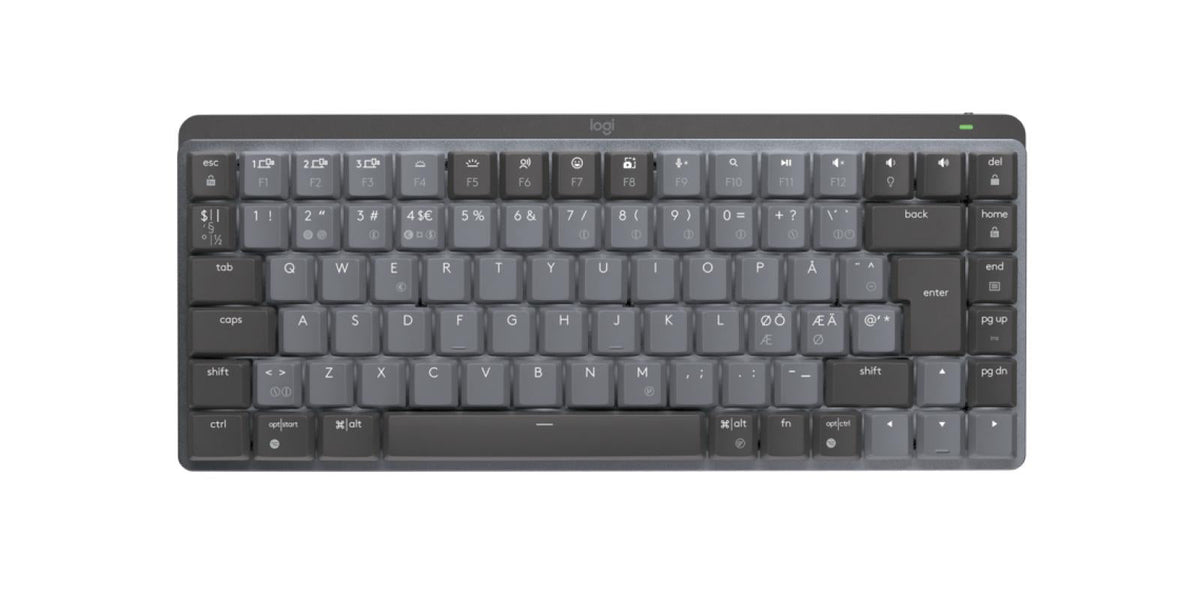 Logitech - MX Compact Mechanical Wireless Illuminated Keyboard - Nordic - Linear Switch Logitech