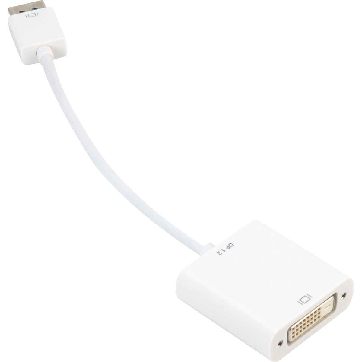 Sharkoon DisplayPort 1.2 til DVI-D adapter – hvid, 15 cm – billede 1