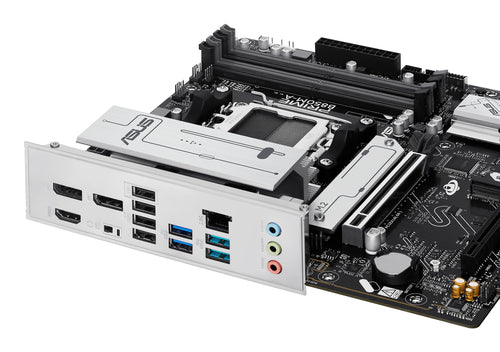 ASUS PRIME B850M-A-CSM – nærbillede af bagpanelet