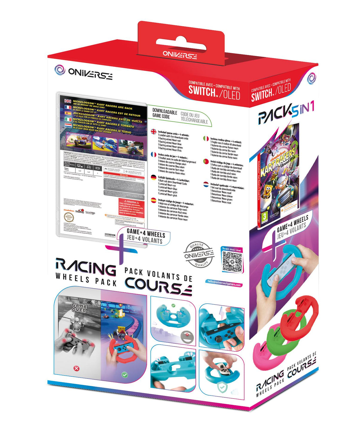 Oniverse Nsw Bundle Ciab Nickelodeon Kart Racers 2: Grand Prix + 4 Wheels ONIVERSE