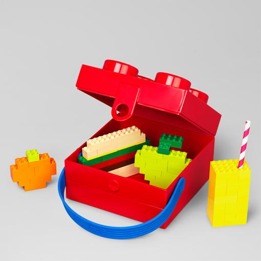 Room Copenhagen LEGO Box with Handle, Storage Box (Red) Room Copenhagen