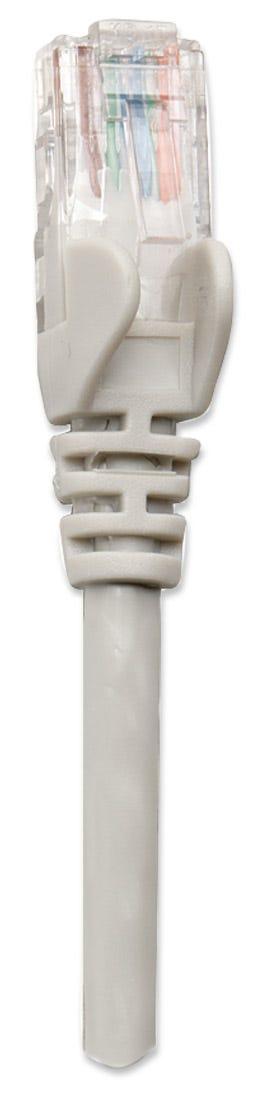 INTELLINET Patchkabel RJ45 U/UTP Cat6 5.00m Hebelschutz grau Intellinet