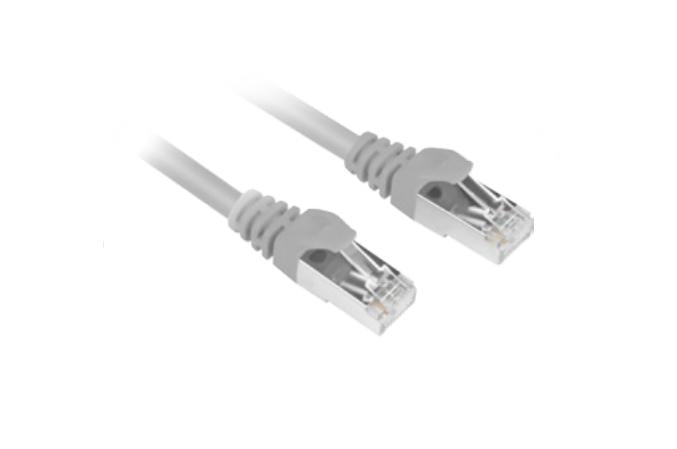 Gråt Sharkoon Cat.6 S/FTP kabel med RJ45-hanstik