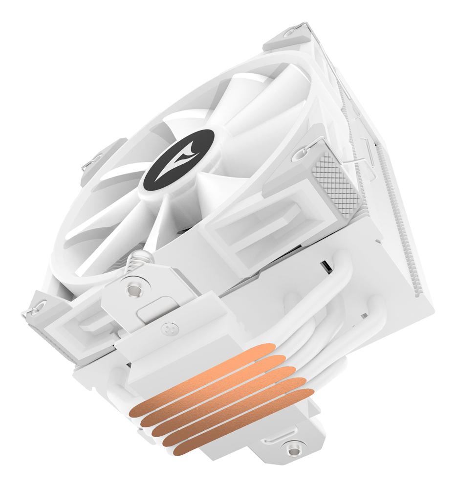 Sharkoon A50 RGB CPU-køler – hvid, 5 heatpipes, 120 mm PWM – billede 9