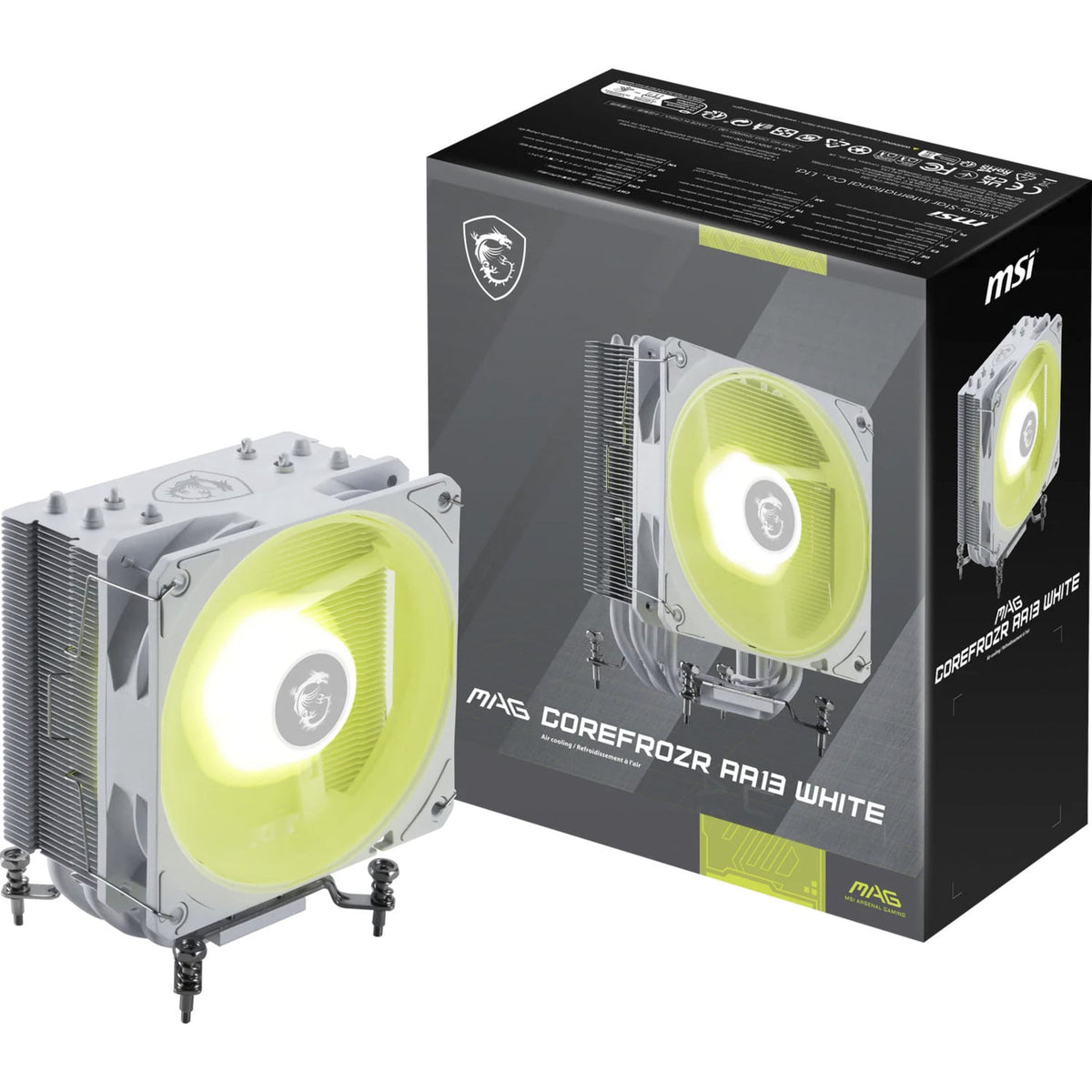 MSI MAG Corefrozr AA13 White – CPU-køler – Hvid