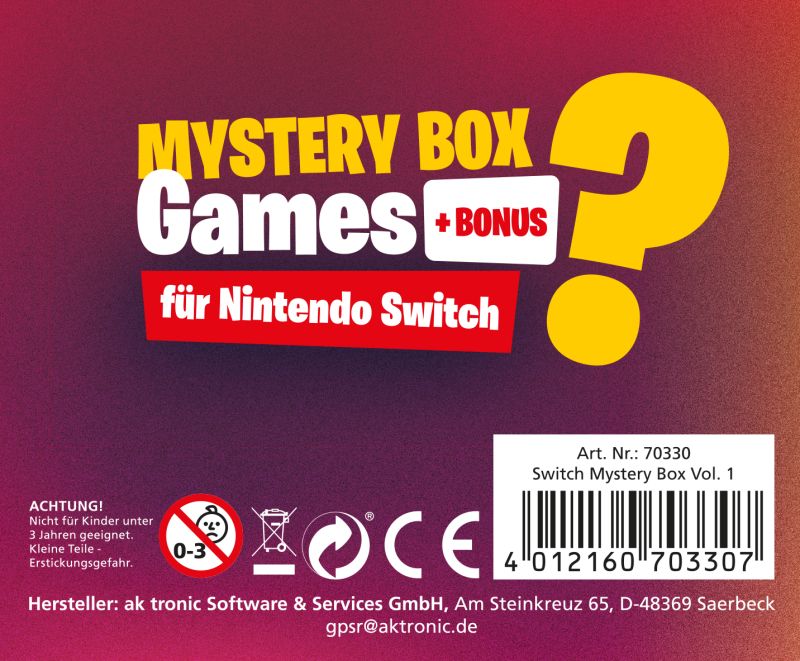 Nintendo Switch Mystery Box Vol. 1 – 6 Switch-Spiele + Bonusartikel