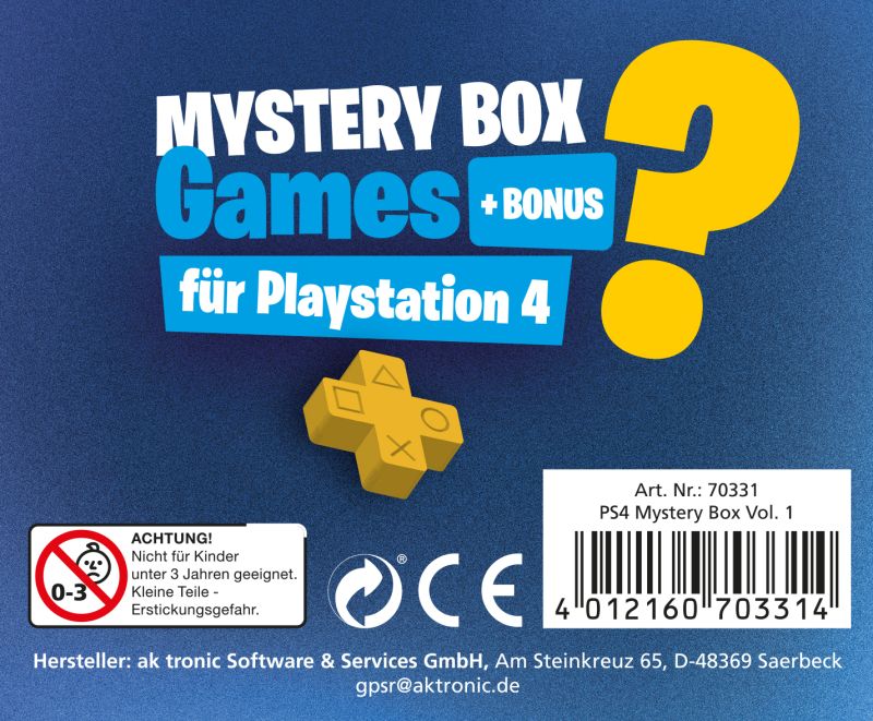 PS4 Mystery Box Vol. 1 – 6 PlayStation 4 Spiele + Bonusartikel