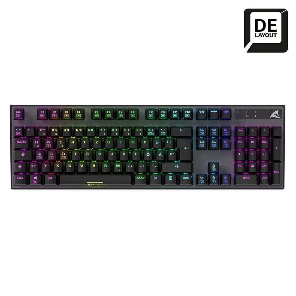Sharkoon SKILLER SGK20 tastatur – Huano Brown, tysk layout