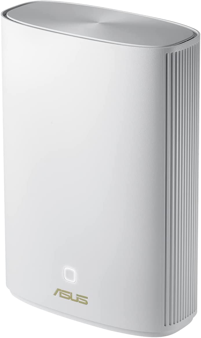 ASUS ZenWiFi AX Hybrid XP4 – hvid router set skråt forfra